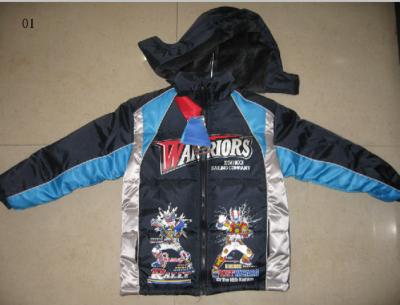 Apparel boy's padding jackets stock(coats,tops,children's clothing,children's garments,jackets stocks)
