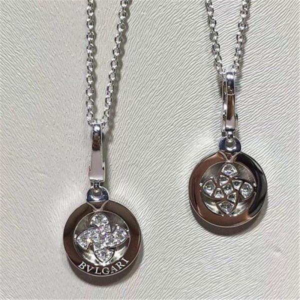 Real low price and high quality jewels B diamond  necklace 18k gold white gold yellow gold rose gold diamond  necklace