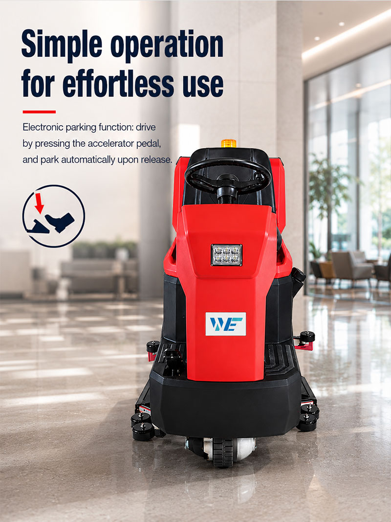 Heavy Duty Intelligent Ride on Floor Scrubber Industrial Battery Powered Floor Cleaning Machine for Warehouse Airport Factory