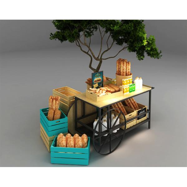 Стеллажи для выставки товаров пекарни дизайна автомобиля/дизайн автомобиля витрины дисплея хлеба