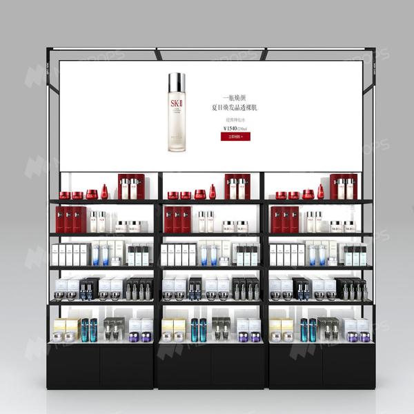 KLNS-R3 Espace d'affichage à niveaux multiples Armoire d'affichage de soins de la peau avec boîte à lumière à film mou