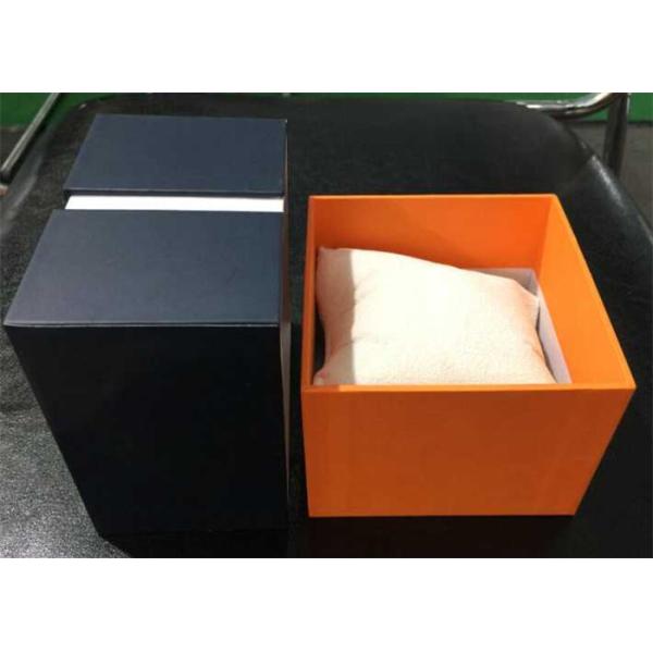 Высокая лоснистая коробка случая дозора дам, коробка держателя дозора женщин Фашионал оранжевая