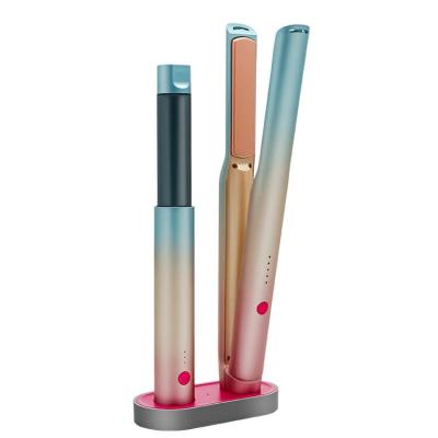 Ceramic 2 In 1 Curling Iron Set 230 Degree 50-60Hz With PTC Heater
