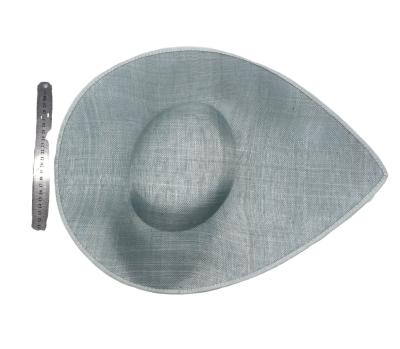 20*40 cm Fornecedores de Mobiliário Chapéu Decoração Sinamay Base e Feather Fascinator Chapéu com faixa de cabeça