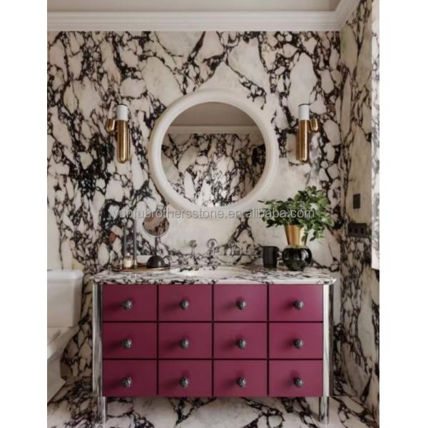 Natural Italian Calacatta Viola Marble Slabs for Modern Kitchen Countertop and Indoor Wall