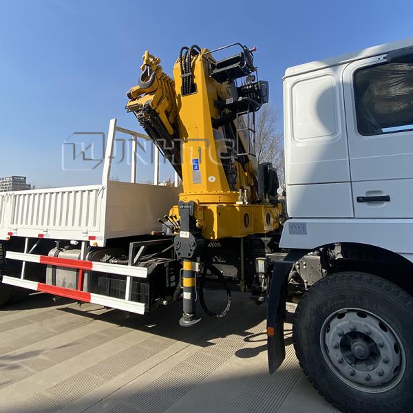 Flatbed Dropside Cargo Truck Mounted Crane Shacman F3000 6x4