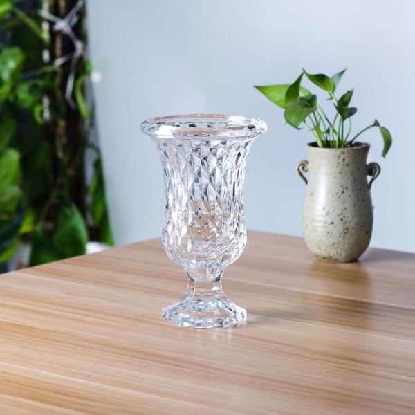 25cm 9 Inch Tall Glass Flower Vase Short Stemmed  For Home Deco / Hotel,