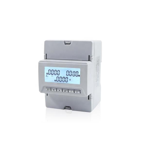 Three Phase Din Rail Mounting LCD display Multifunction Power Meter with RS485 Communication Port