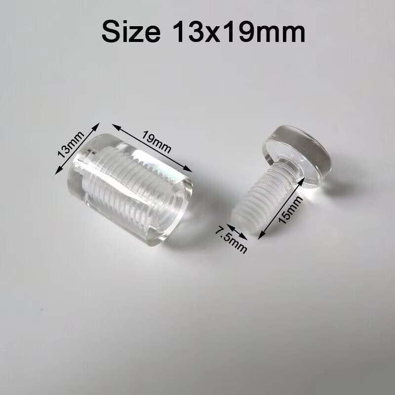 Customized Acrylic Clear Wall Mounted Standoff Screw for Sign Holder Advertising Board Bolts length 20mm