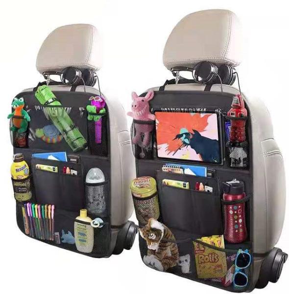 Customized Car Backseat Organizer With Touch Screen Tablet Holder Car Seat Back Protectors