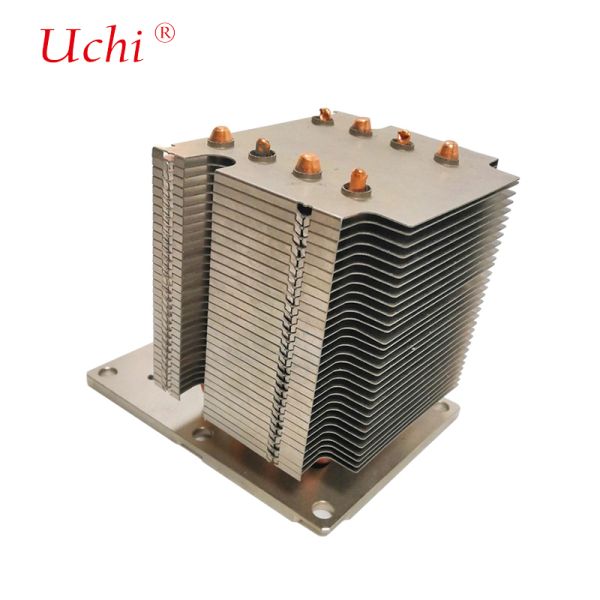 Aluminum Buckle Fin Heat Sink Stacked Active CPU Cooler for Server Optical