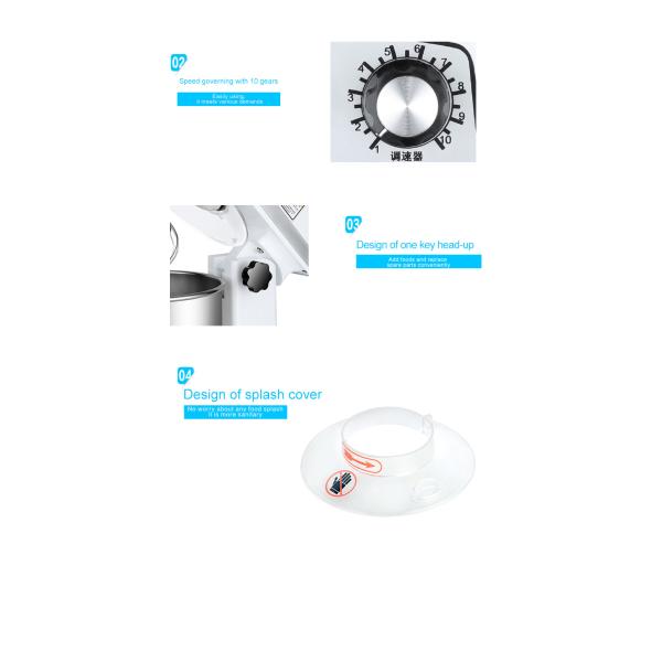 Adjustable Speed 7L Table Top Electric Milk Power Mixer with Stainless Steel Housing