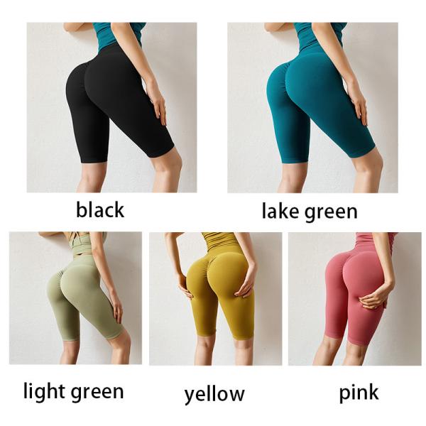 Nylon Yoga Scrunch Butt Workout Shorts High Waisted Peach Butt Yoga Pants