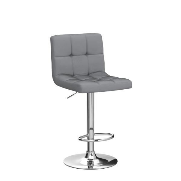 Modern Bar Stools Height Adjustable Counter Height Barstools Swivel PU Leather Chair