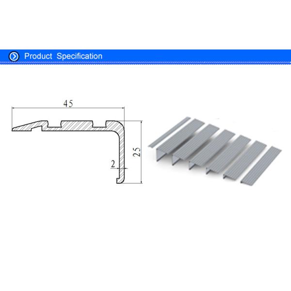 2mm thick Aluminium Stair Nosing with Power Coating , 45 mm Aluminium Angle Strip