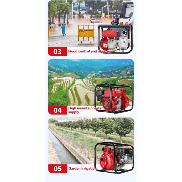 2-inch/3-cun/4-inch Self-priming Water Pump, High Head, High Flow Irrigation Pump, Gasoline Version
