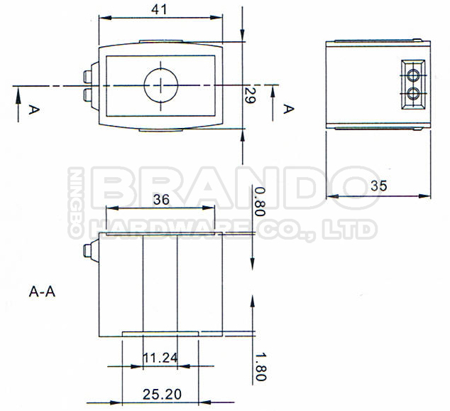 coil dimension SMC Type VX Series Solenoid Valve Armature for VX2120 VX2130 Solenoid Valve