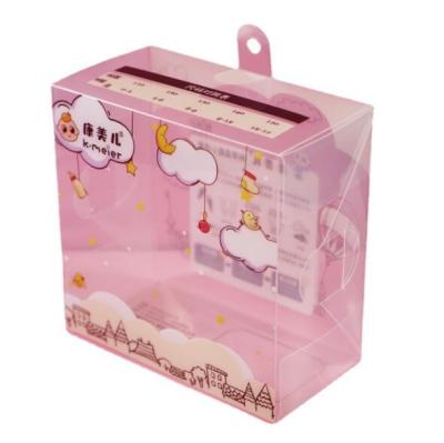 PVC PP PET Plastic Packaging Box Pink Cartoon Transparent for Shoes Packing