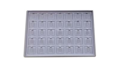 White PU Earring Tray Organizer Around 30x30mm Insert Size For Window Decoration