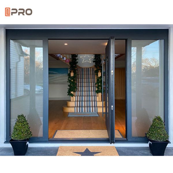 Customized Glass Choice Aluminium Frame Door Folding Open Style Ideal For Office Residential Spaces Durable And Stylish