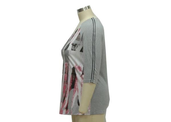 Customized Brand Ladies Casual T Shirts Raglan 3 4 Sleeve Shirt Eco Friendly
