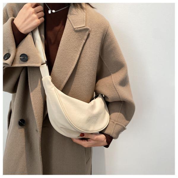 NYLON CROSSBODY BAG CROSSBODY BAG FEMALE 2024 NEW DUMPLING LIGHTWEIGHT UNDERARM BAG ALL SHOULDER CANVAS BAG