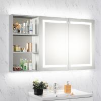 Cabinet de medicina LED moderno montado en la pared con altavoz y diseño de espejo iluminado