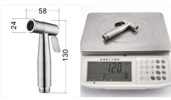 Acessório de banheiro cinza claro Bidet Sprayer portátil com torneira e auto-limpeza
