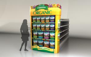 Foldable End Cap Shelving Eye Catching Promotional Paper Power Wing