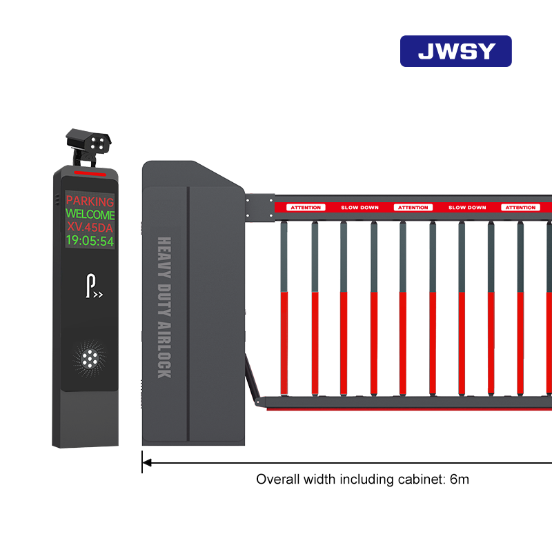 J-KZ301 Warrior Heavy-Duty Retractable Barrier Gate with 1.5mm Thick Cabinet, 6m