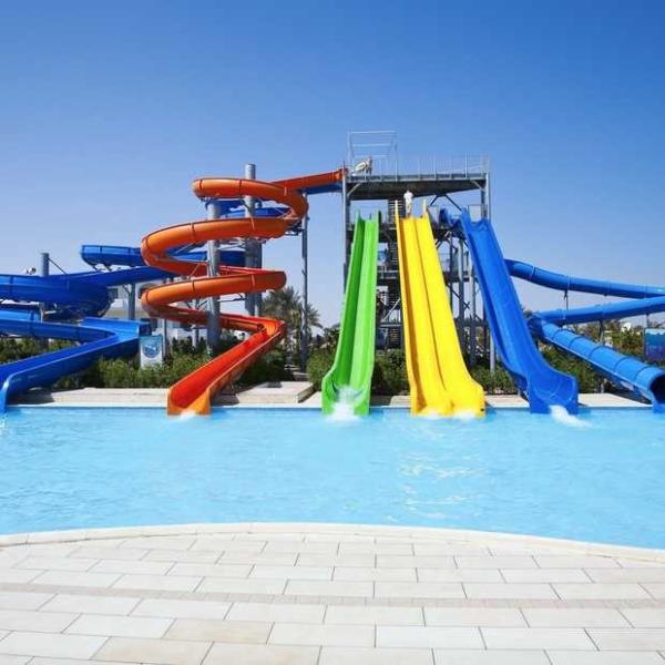 Kids Aqua Amusement Park Equipment Swimming Pool Fiberglass Water Slide
