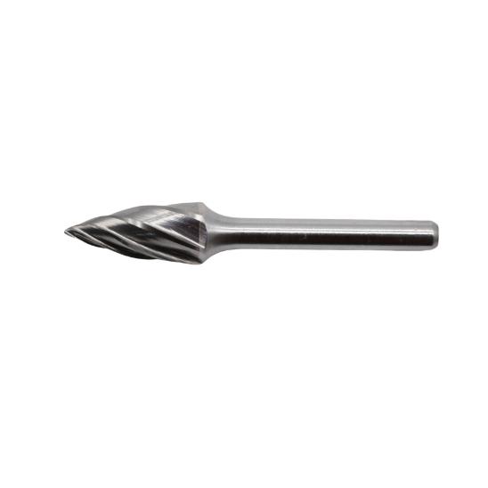 G Shape Standard Carbide Burr 10mm*20mm Pointed Tree Carbide Burr On 6mm Shank Aluminum Cut