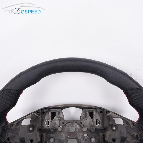 Full Leather Racing Ford Carbon Fiber Steering Wheel Plain Weave F150