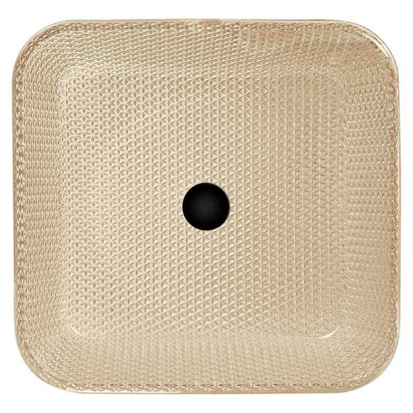 400mm Length Countertop Vanity Sinks Bathroom Square Vessel 105mm
