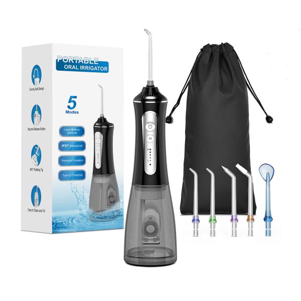Mini Cordless Electric Oral Irrigator with USB Charging and IPX6 Waterproof for Portable Dental Cleaning