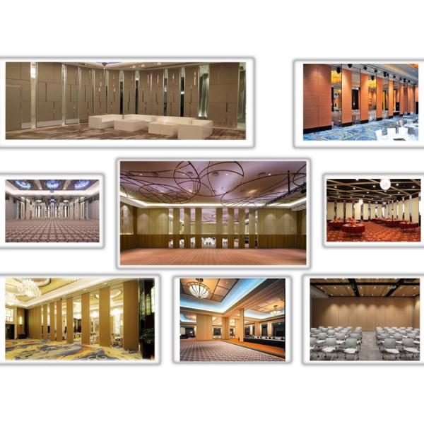 Banquet Hall Acoustic Insulation Sliding Partition Walls No Floor Tracks