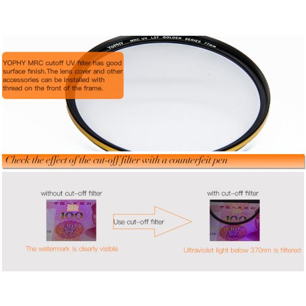 77mm HD B270 Optical Glass Camera Lens Screw-on UV Filter With