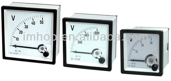 96 Moving Iron AC Voltmeter 3 Phase Current Voltage Frequency Meter