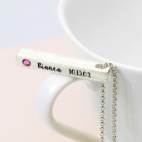 ожерелья 0.46oz 4x4x30mm изготовленные на заказ серебряные серебрят SGS ожерелья прямоугольника привесной