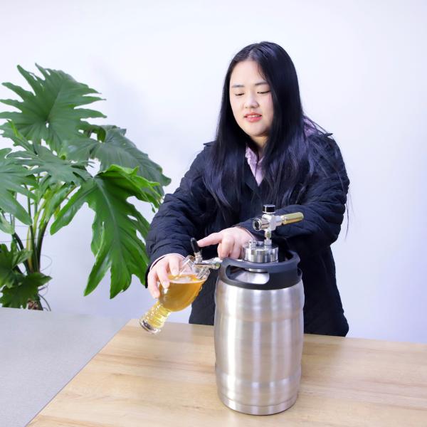 5 l партия Kegger системы бочонков пива нержавеющей стали распределителя СО2 Growler мини