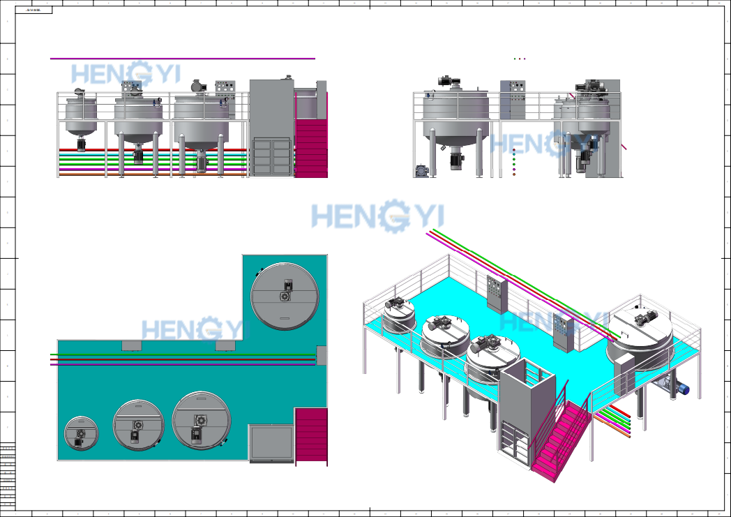 Automatic Laundry Liquid Detergent Production Line with PLC Control