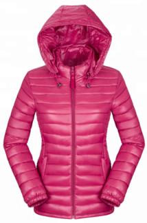 Famale Stand Collar Puffer Jacket , Plus Size Womens Windbreaker Coat