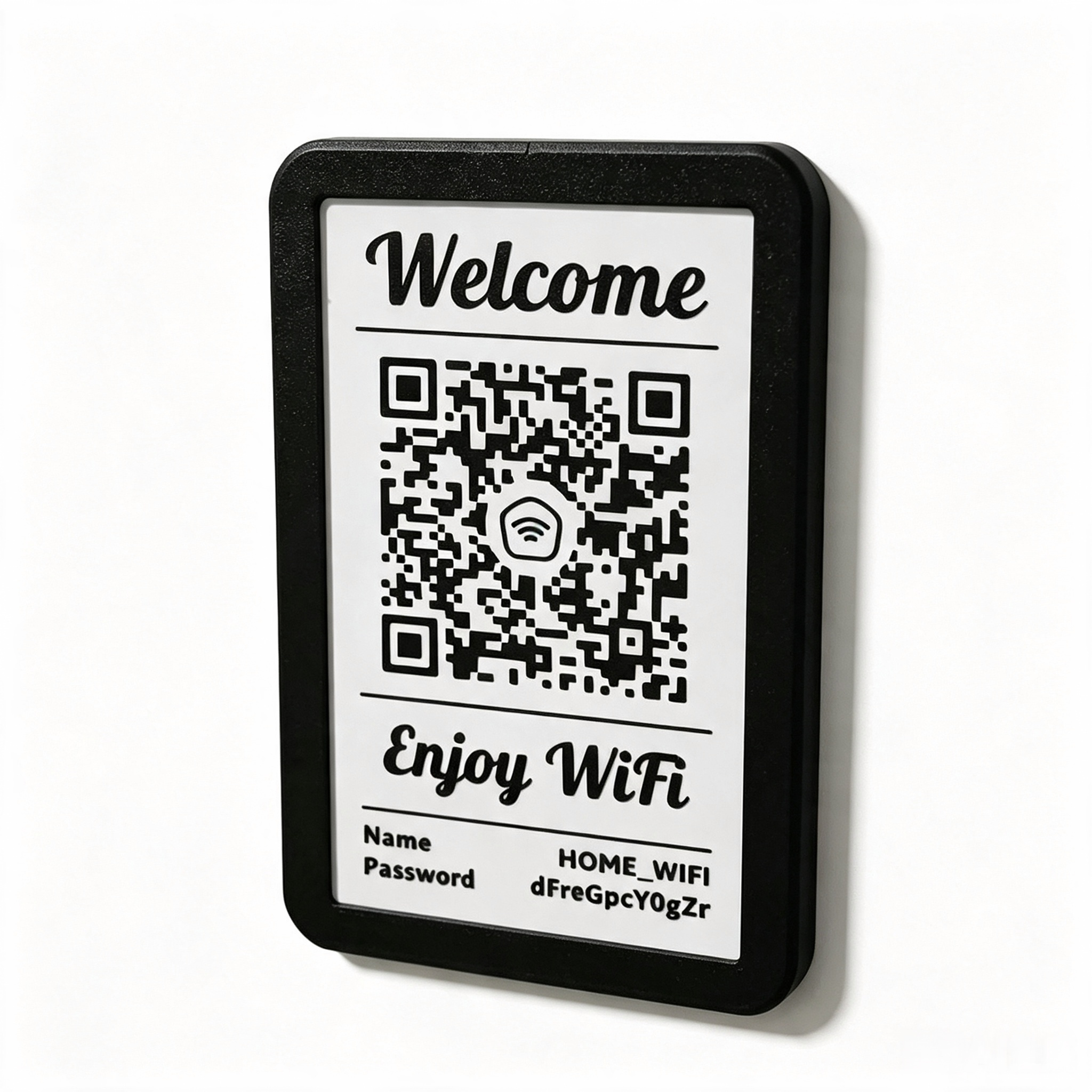 PLA Personalized Custom 3D Printing Plaque Business Desk Display 3D Printed QR Code Sign