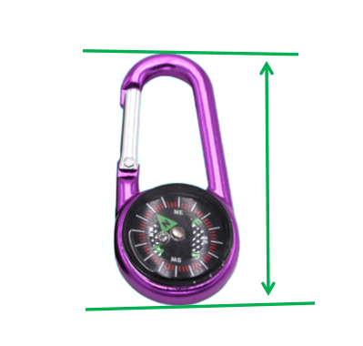 Алюминиевый крюк Carabiner кнопки стиля компаса для цепи рюкзака ключевой на открытом воздухе