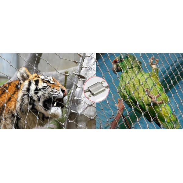 Soft Flexible 80x80mm Stainless Steel Rope Mesh At Animal Enclosure Zoo Fence Bird Aviary