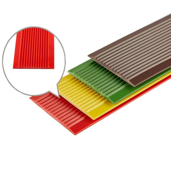 Stair Edge Protection with Anti-slip Plastic Stair Treads and Rubber Edge Protector