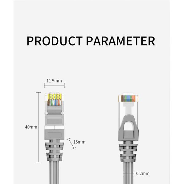KICO Round CAT7 Sstp Patch Cord Cable CAT 7 Shielded Network Cables Lan Cable Network Cable