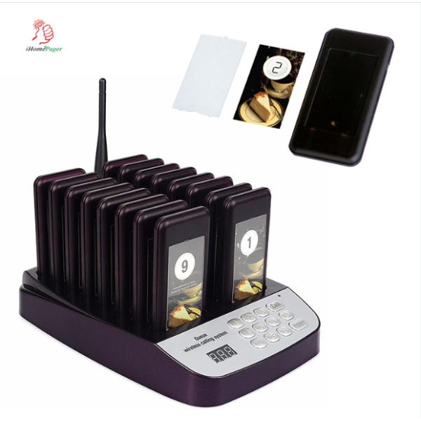 wireless long range restaurant electric remote control vibrators coaster pager for calling guest to pick up order