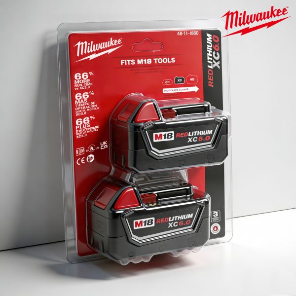 18650 Milwaukee M18 Battery 18V 6Ah M18B6 Power Tool Rechargeable Battery