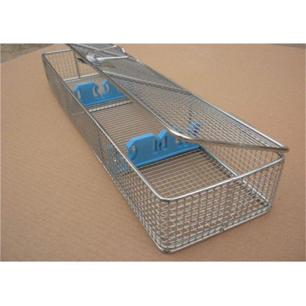 Perforated  Stainless Steel Wire Mesh Baskets For Medical Sterilization 50 - 120mm Width